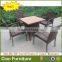 Garden furniture rattan 4 seaters square dining table set