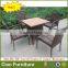 Garden furniture rattan 4 seaters square dining table set