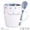 New design dot cheap ceramic mug with spoon