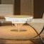 Battery rechargeable LED plastic rotating round production table with legs metal