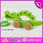 2015 Hot Sale Newest Pull String Toys for kids,children wooden pull line toy,Cheap cartoon animal pull wire walking toy W05B082