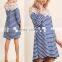 2017 hot new products Classic stripe knit dress CROCHET STRIPE DRESS