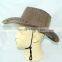 Brown Wool Felt Cowboy Hat, Wide Brim Sun Hat Top Quality