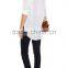 outdoor Autumn women white cotton shirt customized