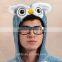 flannel cartoon adult animal jumpsuit animal pajamas jumpsuit owl design