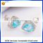 925 sterling silver heart sharp fashion earring cz diamond engagement wedding earrings