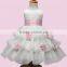 Latest Design Kid Girls Fancy Flower Wedding Dress Children Model Princess Party Dress One Piece Christmas Dresses