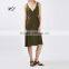 Sexy ladies strap summer slip dress women summer wrap front dress