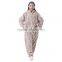 OEM Service fashion knitted printed adult coral fleece onesie