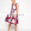 Premium Midi Dress in Bonded with Large Floral