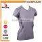 Fashion Design 100 % Polyester Lady V Neck Sports Wear Gym T Shirt