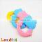 Cute Animal Shaped Frog Smile Face Teething Ring Silicone Baby Finger Teether