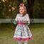 adorable turkey embroidery chevron thanksgiving boutique girls dress