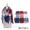 TOROS small MOQ winter woven fashion tartan plaid blanket scarf