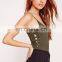 Tie Side Ribbed Sexy Ladies Bodysuit For Weight Loss