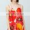 flower printed spaghetti strap floral dress