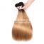 Two tone colored hair 1b/27 ombre hair extensions silky straight brazilian hair weave bundles