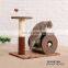 Manufacture 2-in-1 Cat Tree Scratching Cat Bed Cylindric Wooden Cat Tree