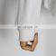 TWOTWINSTYLE White Sexy Off Shoulder Shirt For Women Slash Neck Long Sleeve Stripe Blouse