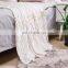 Luxury Soft Hot Gold Stamping Foil Printing Geometric Pattern Flannel Fleece Throw Blanket