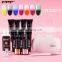 Easily acrylic soak off  uv liquid builder gel nail extension kit rainbow chameleon uv gel nail art set with nail tools