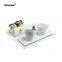 double layer white electric water kettle tray set for hotel room / hotel appliance
