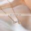 Titanium steel zircon 1314 letter necklace female fadeless INS frigidity minimal tide web celebrity collarbone chain