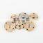 Four hole two part alloy sew on snap button for coat