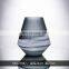 Glass Vase Grey Colored Wave Pattern Fashion Glass Flower Vase  For Home Decoration