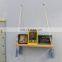 hot sale cute kids wood rope floating decorative wall shelf for bedroom toy shelf for kids