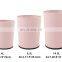 Home and office open top stainless steel tank 4L metal trash can without lid pink color paper basket bathroom trash can