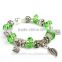 latest fashion green crystal bead bracelet jewelry european bulk wholesale charm bracelet
