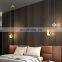 New Postmodern LED Chandelier Simple Hanging Light For Restaurant Bar Dining Room Bedside All Copper Crystal Pendant Light