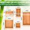5-Piece Set Bamboo Wood Drawer Organizer Box Bin Set