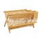 Eco-friendly Bamboo Wooden Dish Drying Rack Kitchen Dish Drainer Rack Holder Stand With Utensil Holder