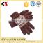 High Quality Europ Market 100% Lambswool Adult Size Knit Winter Hand Gloves