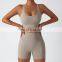 Fashion gym fitness sets with logo black high waist activewear for women 2023 sport bra and short set biker short set
