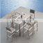 Patio outdoor garden use yew plastic wood brushed aluminum furniture
