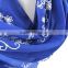 Charm Elegant Flower Embroideried Cotton Hijab Scarf Women