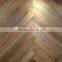 wire brushed Chinese oak herringbone parquet flooring