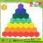 Children Educational Toys Preschool Game Colorful Rainbow Wooden IQ Block Puzzle for Kids