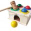 Baby Hand Exercise Wooden Hammering Balls Toys w/ balls, hammer, box