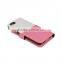 For iPhone leather case, smart phone flip cover, protective stand case for Apple phone