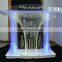 high qualtiy modern church pulpit with LED light, church pedestal pulpit, organic glass