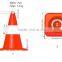 Red flexible reflective plactic cone road pvc safety cone