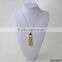 Triangle montana stone with gold tassel necklace