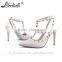 Custome OEM handmade genuinue leather women fancy sandals shoes