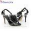 Bulk sale handmade real leather women shoes summer high heel sandals 2016
