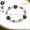 Pearl glass bracelet for 2015 ladies bracelet models plated in silver handmade jewelry manufactured in China yiwu
