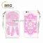 Cell phone case Diamond Flower wallet leather case with strap with inside TPU for iphone 6S case